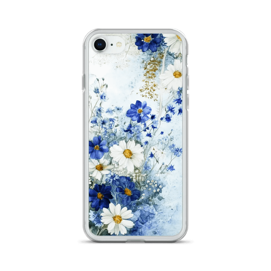 Elegant Blue Floral iPhone Case – Delicate Watercolor Design product image (20)