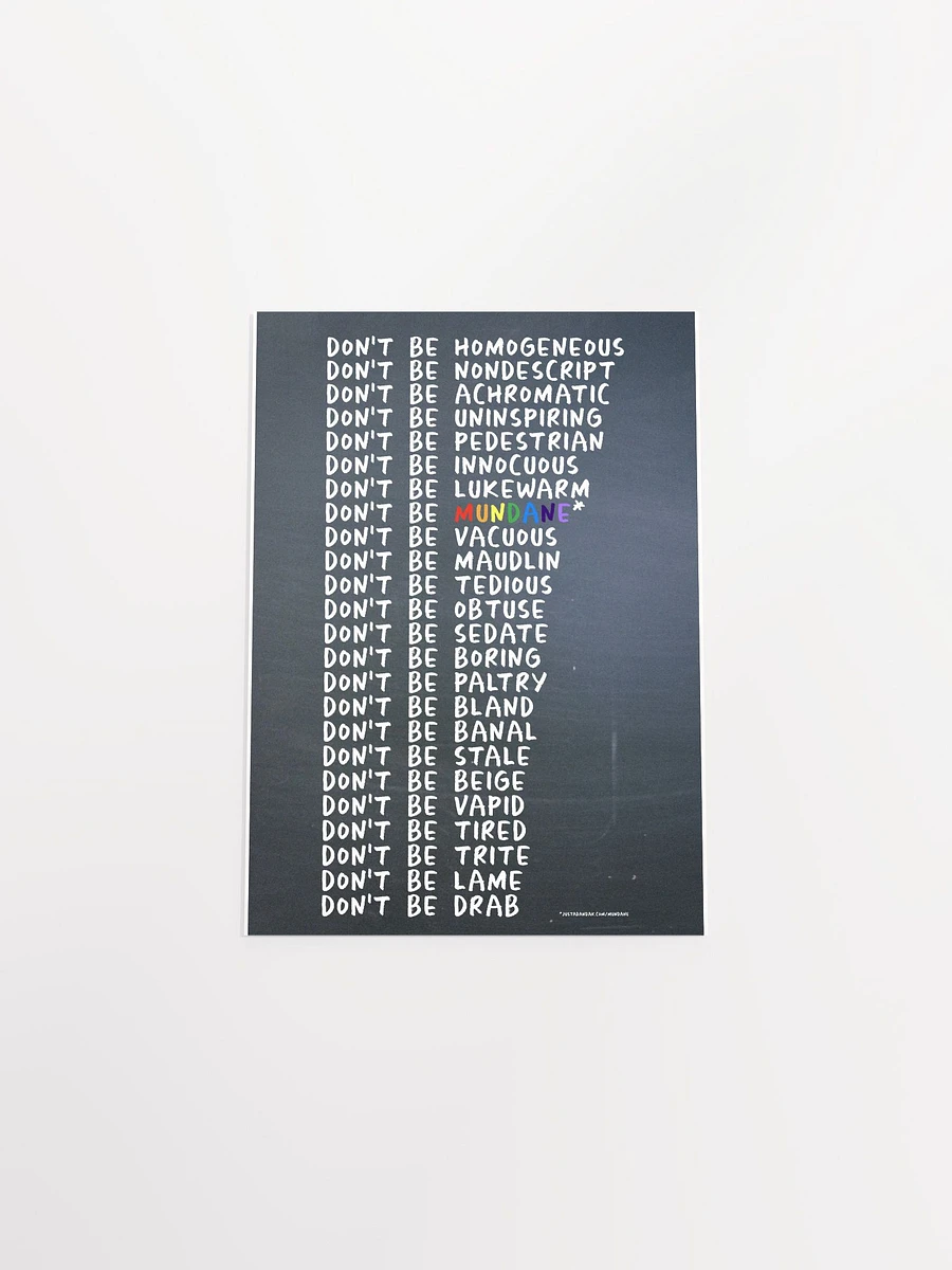 Mundane Series Matte Paper Poster - justadandak.com [don't be / colour / portrait] product image (4)