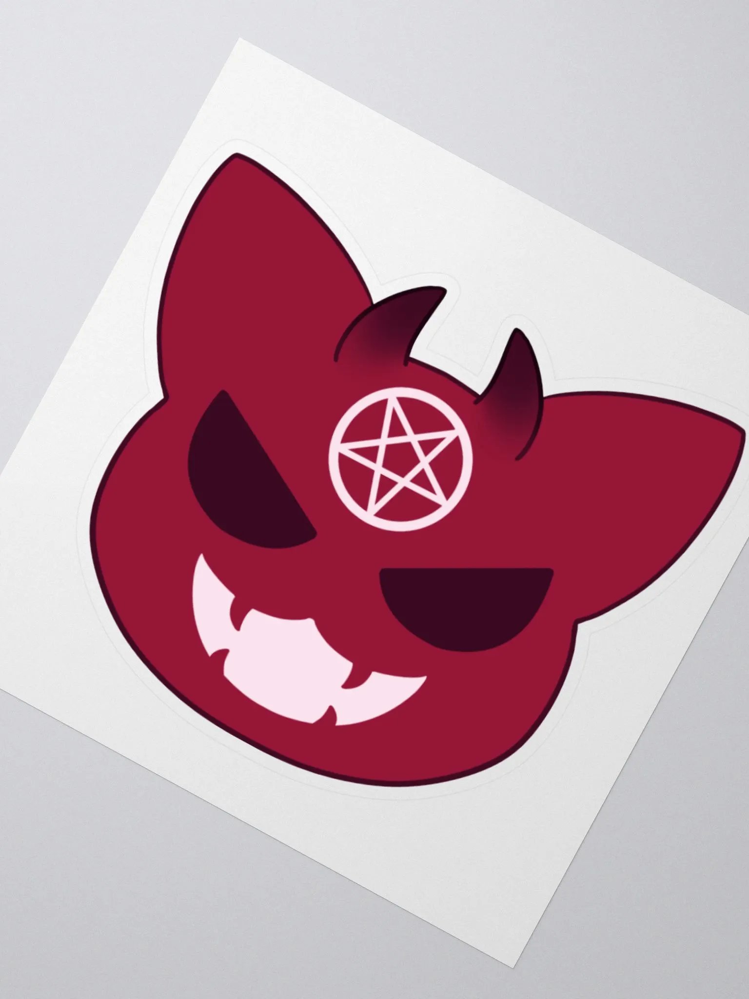 Bowtie Demon Cat Sticker product image (2)