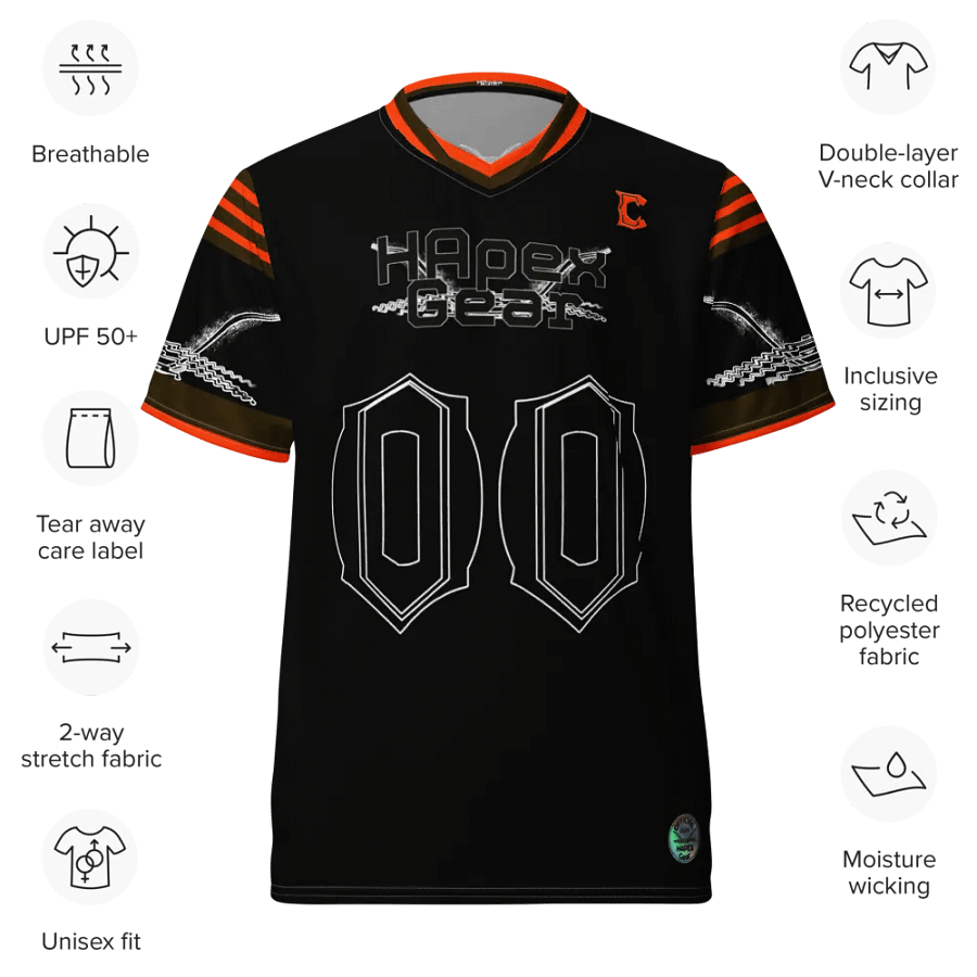 Uncle Buck - Black - Recycled Unisex Sports Jersey - Black HApex Gear Black Logo product image (9)