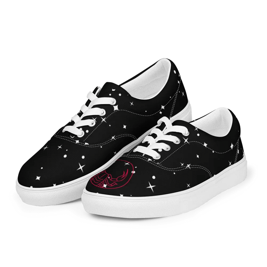 Starry Night Scorpio Men's Lace-Up Canvas Shoes product image (4)