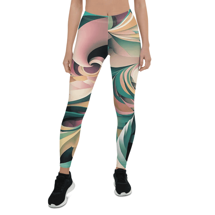 Abstract Lithographic Pattern Design leggings - V6 product image (1)