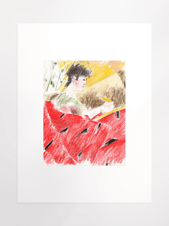 Sloy Writing (Wrapped in Mexican Blanket) 10.6.83 print product image (2)