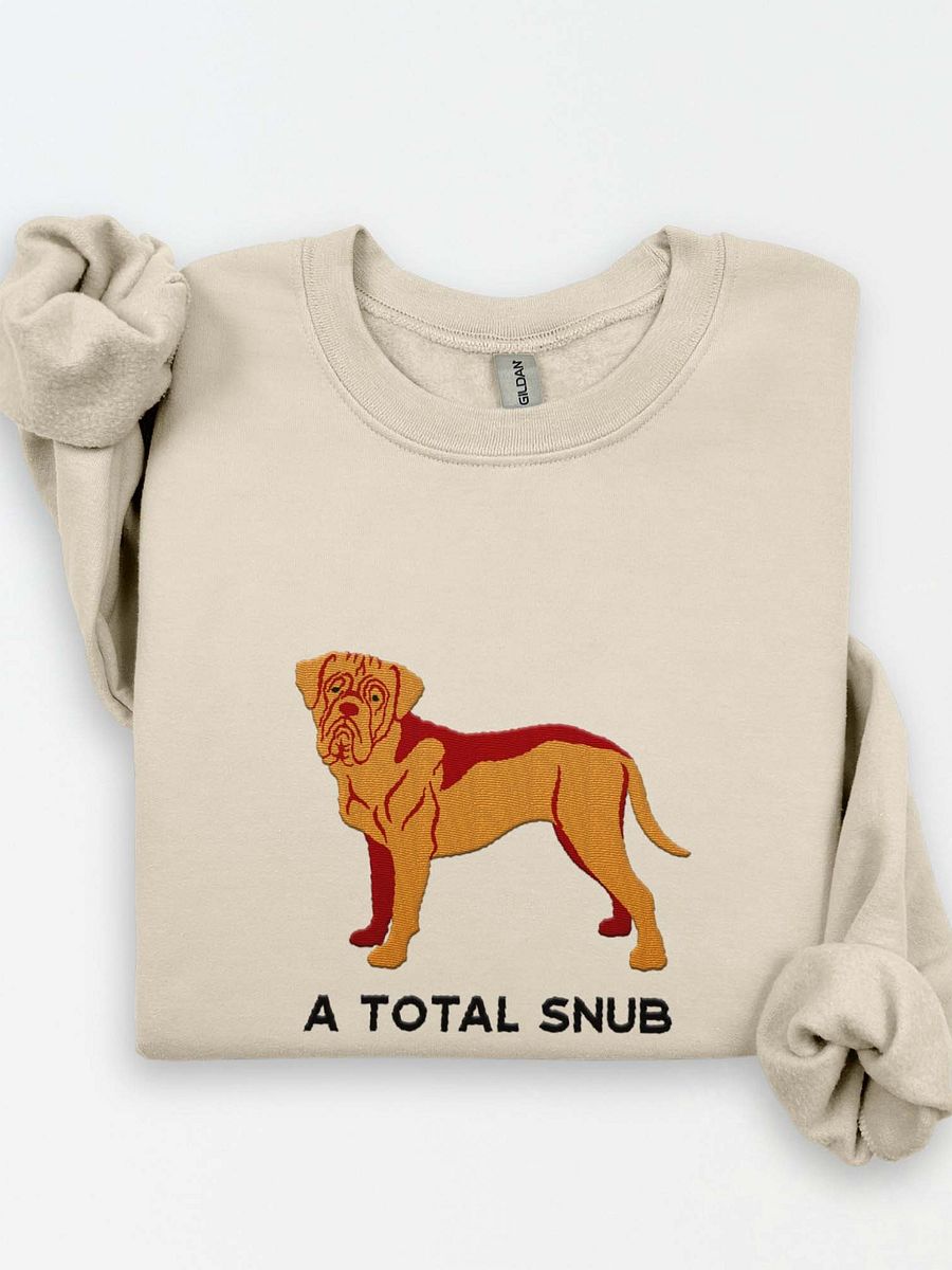 A Total Snub Sweatshirt (Embroidered) of a Dogue de Bordeaux product image (1)