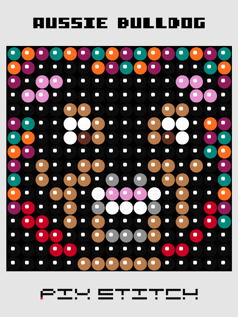 Aussie Bulldog Pixel Art product image (1)