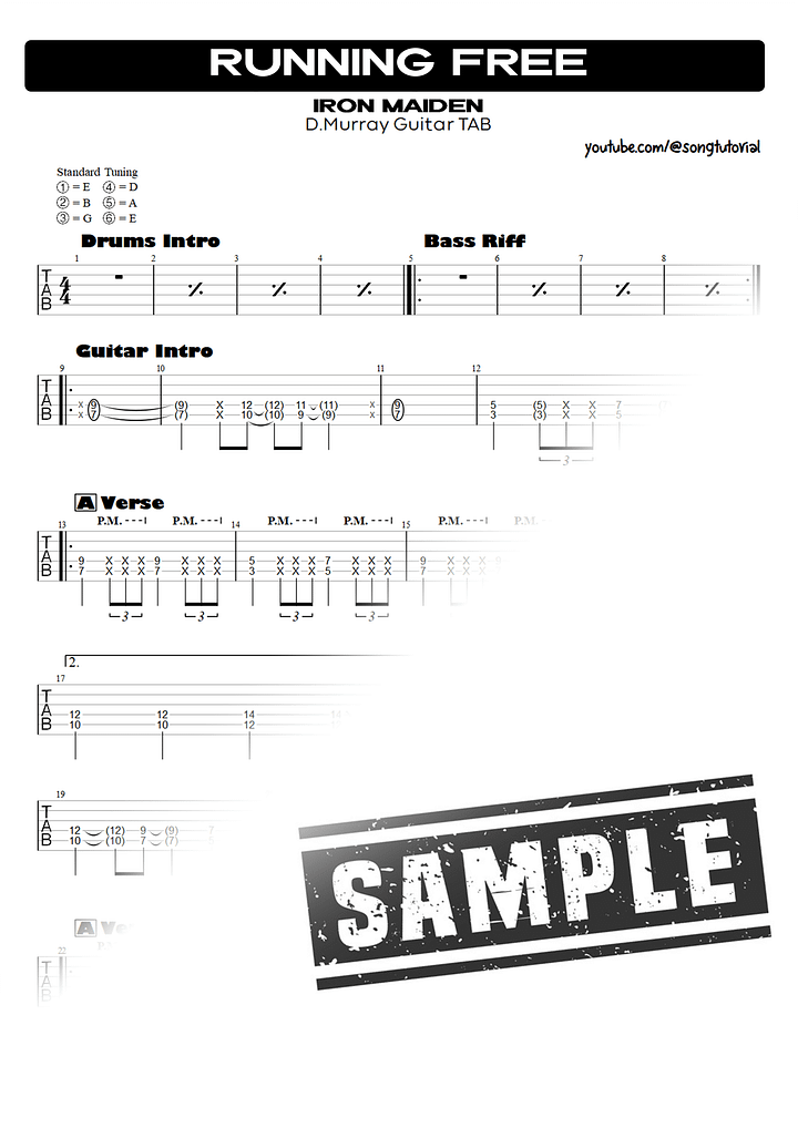 Running Free PDF TAB + Backing Track MP3 product image (2)