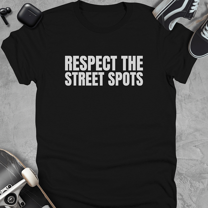 Respect the street spots, Skateboarding t-shirt, Unisex