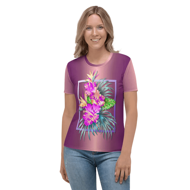 Tropical Floral All Over Print T-shirt product image (2)