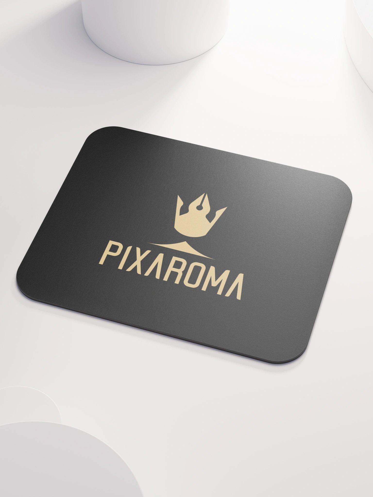 Pixaroma Gold Logo Mouse Pad (Black Edition) product image (3)
