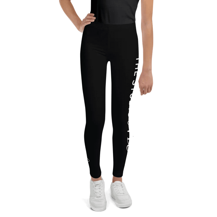 Youth Leggings | Black with White Logo/Text product image (1)