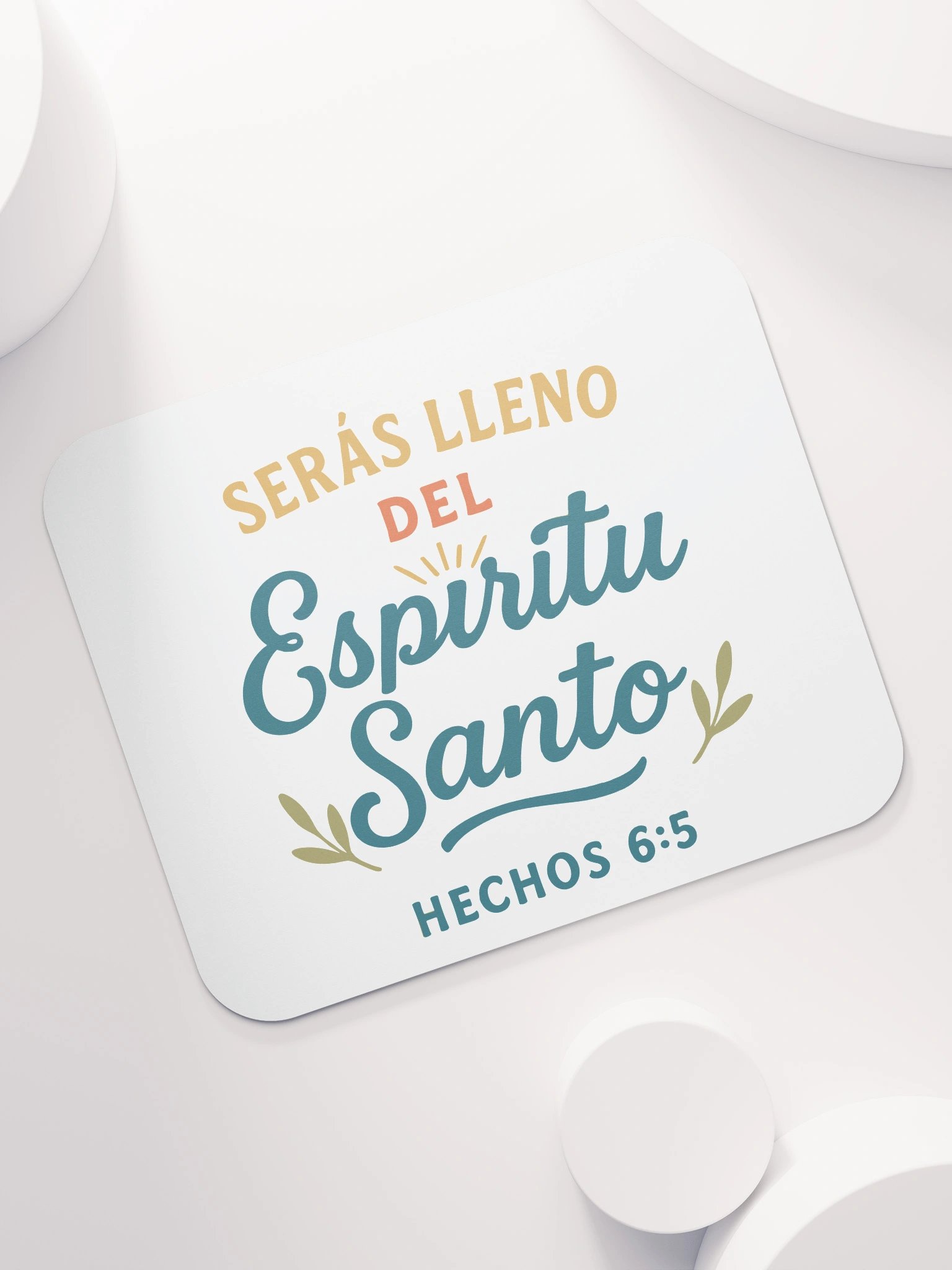 Faith Mouse Pad – “Serás Lleno del Espíritu Santo” – Spanish Christian Design product image (7)