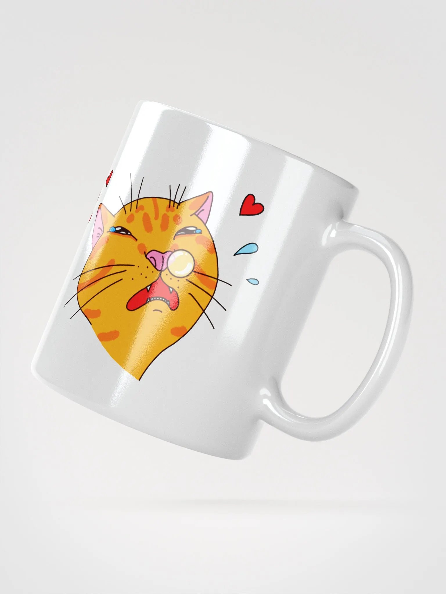 Achoo on You Orange Cat Mug Glossy White product image (4)