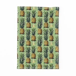 Seamless Pattern - Pineapples on a Green Background product image (11)