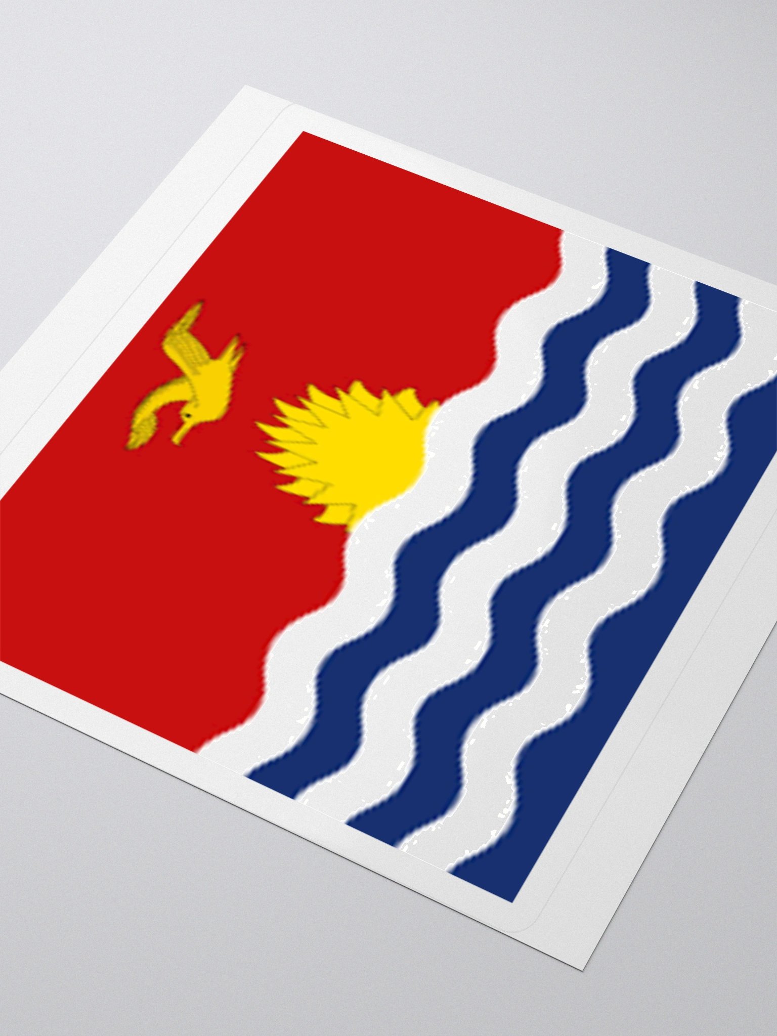 Kiribati Flag Sticker | Frigate Bird Sun Design | Durable Vinyl | 3 Sizes product image (7)
