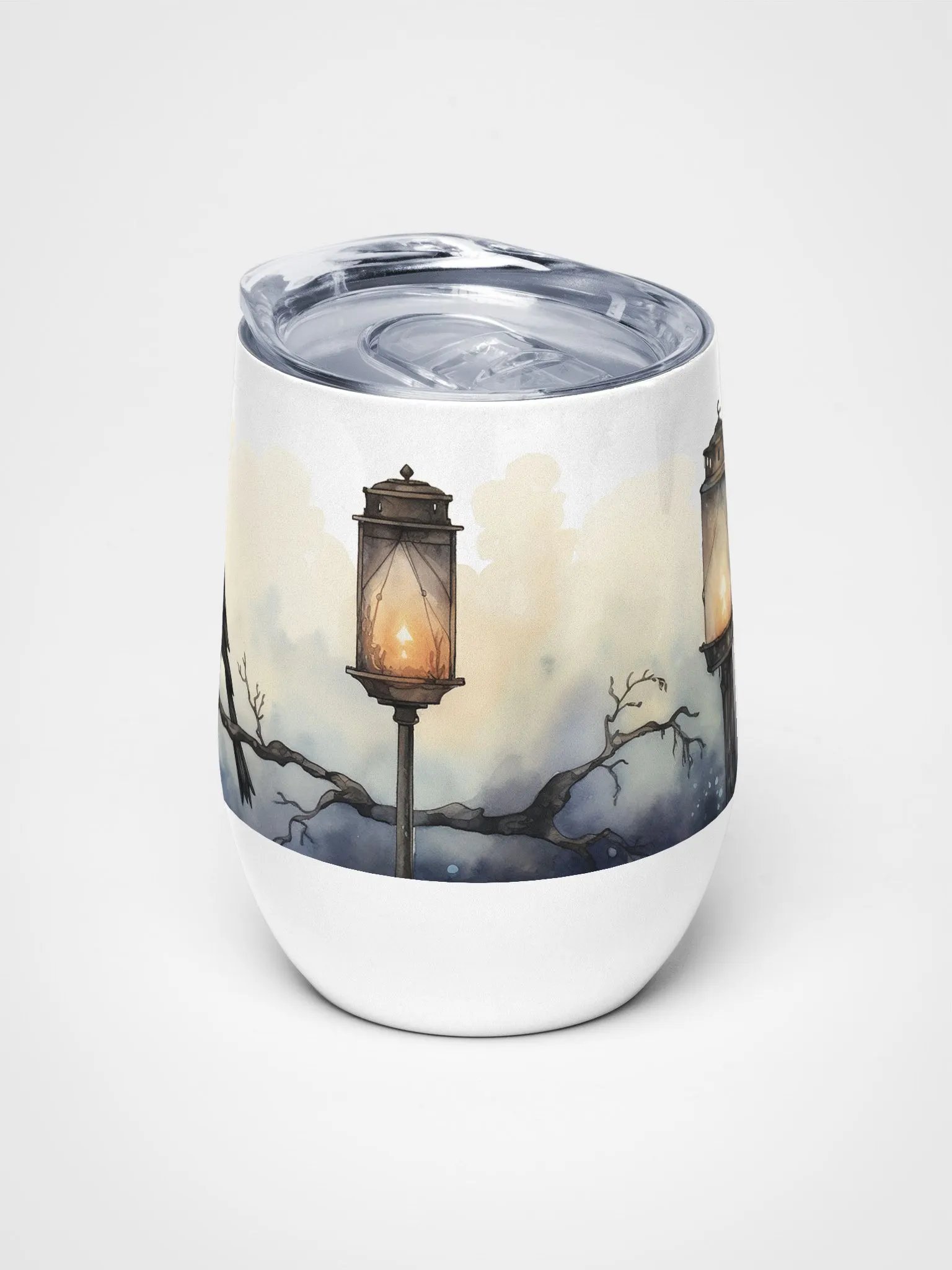 Dreamy Wine Tumbler with Lantern and Black Bird product image (5)