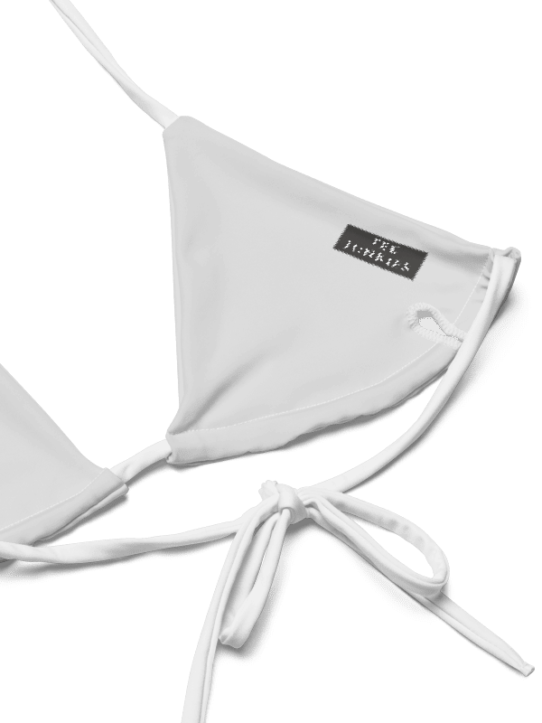Low Rise Cheeky String Bikini, Mardi Gras Top, White Bottoms product image (10)