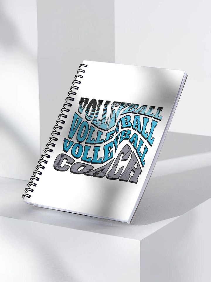 Mess Swirl Volleyball Coach Wavy Spiral Notebook product image (2)
