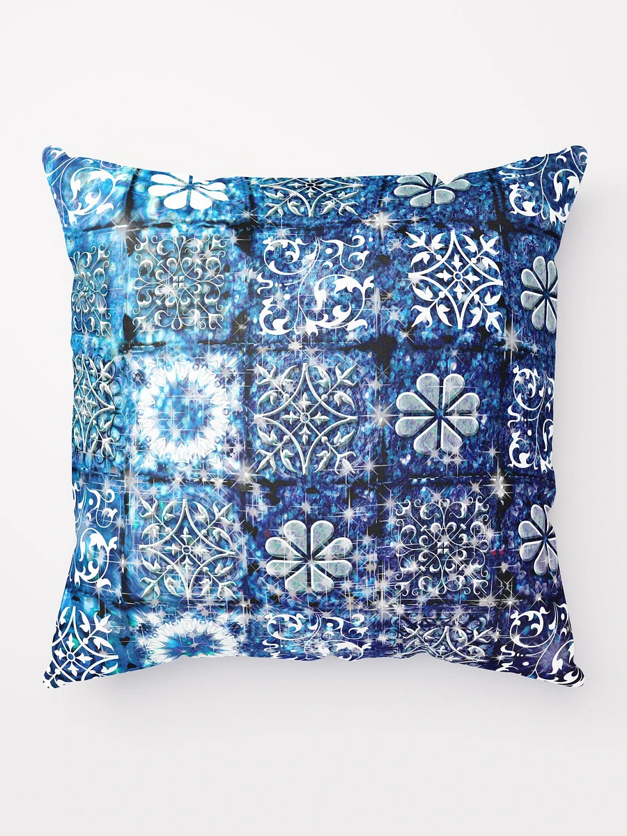 Blue Ice Crystals Motif Throw Pillow product image (9)