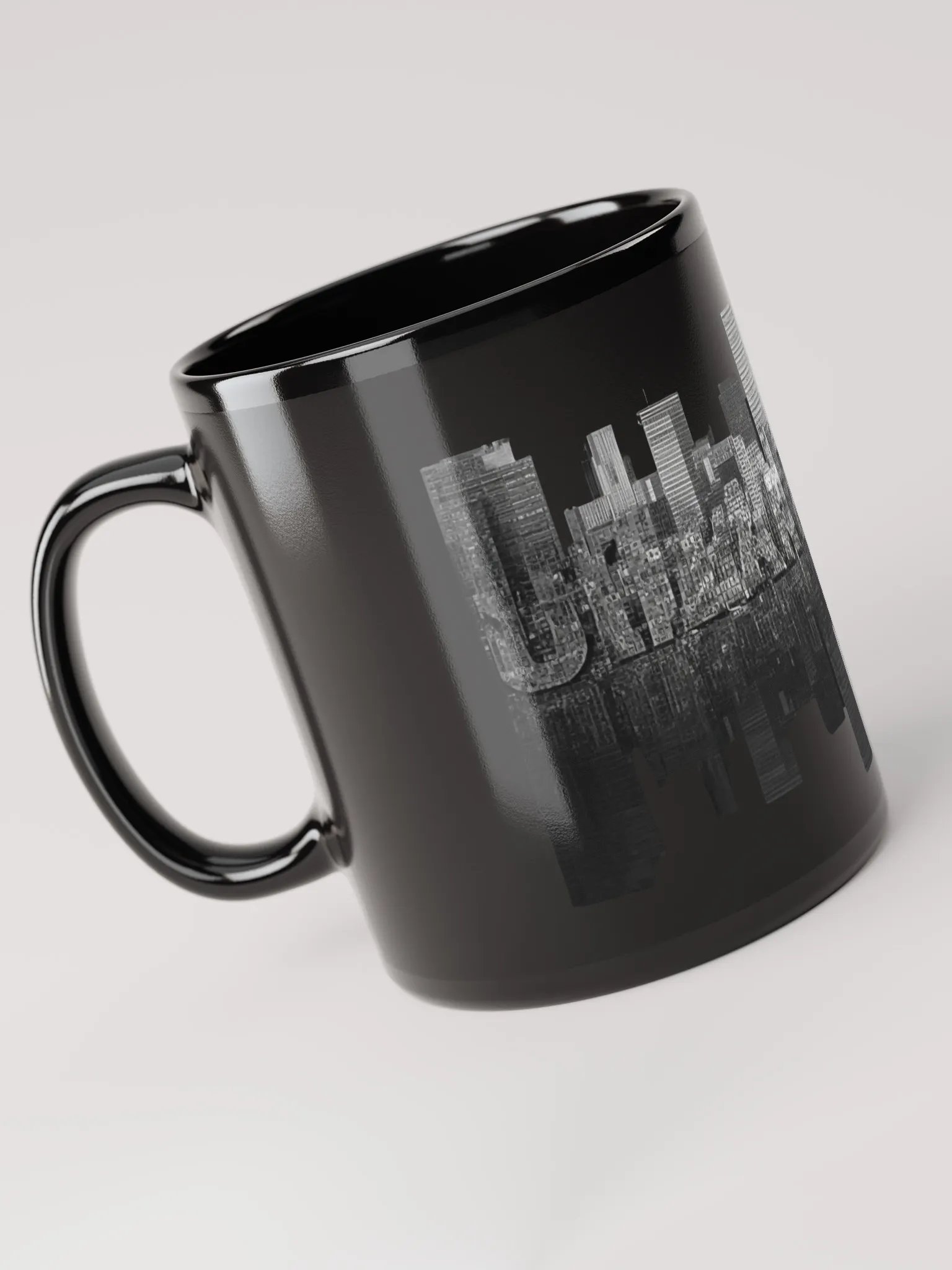 Cityscape Black Glossy Mug product image (6)
