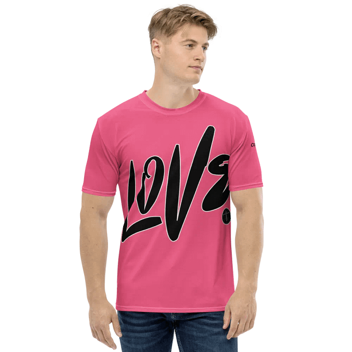 Love & Peace - Pink - Crew Neck T-Shirt product image (1)