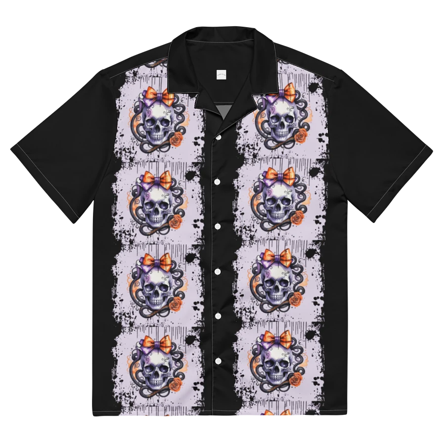 Unisex Skull and Snake Design Coquette Style Button Down Shirt product image (2)