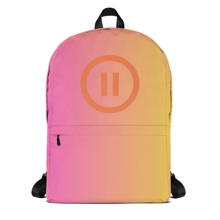 Pause AI Backpack (Pink/Orange Gradient) product image (1)