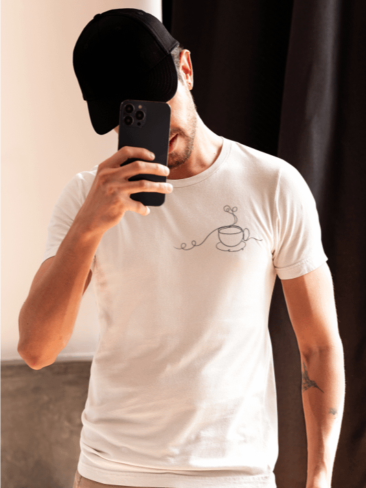 Line Art Kaffeetasse T-Shirt für Kaffeeliebhaber | Minimalistische Kunst product image (2)