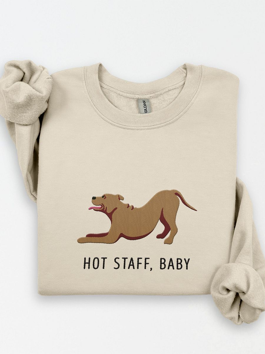Hot Staff, Baby Sweatshirt (Embroidered) of a Staffordshire Terrier product image (1)