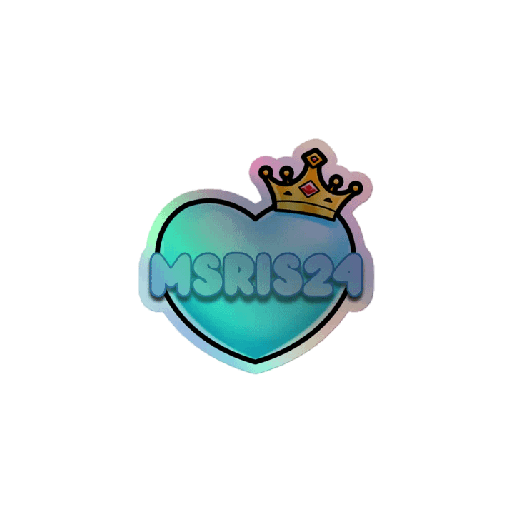 Crown Heart Holo-Sticker product image (1)