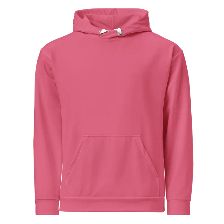 Plain Rosy Pink True Summer Unisex Recycled Polyester Heavyweight Premium Hoodie by Treasure Pie product image (1)