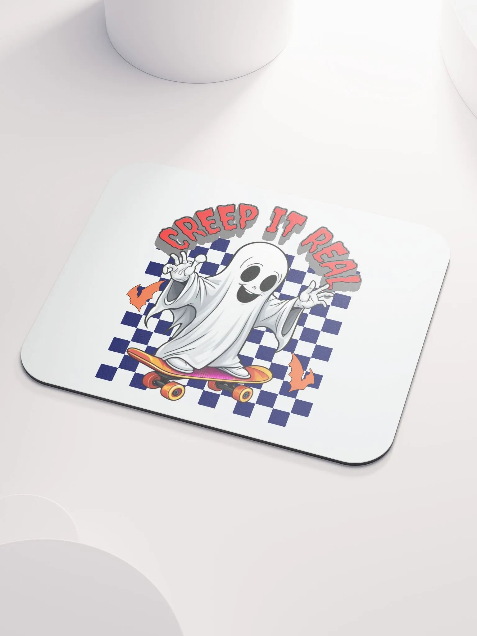 Creep It Real Skateboarding Ghost Mouse Pad product image (3)