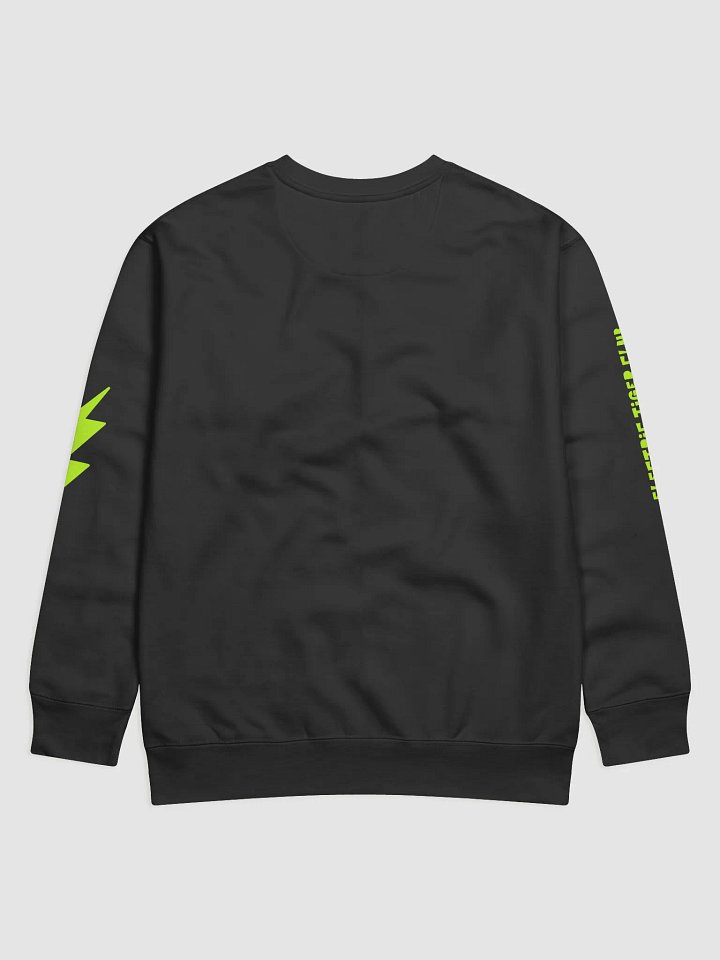 White Electric Tiger with Lime Lightning Bolts - Cotton Sweatshirt product image (2)