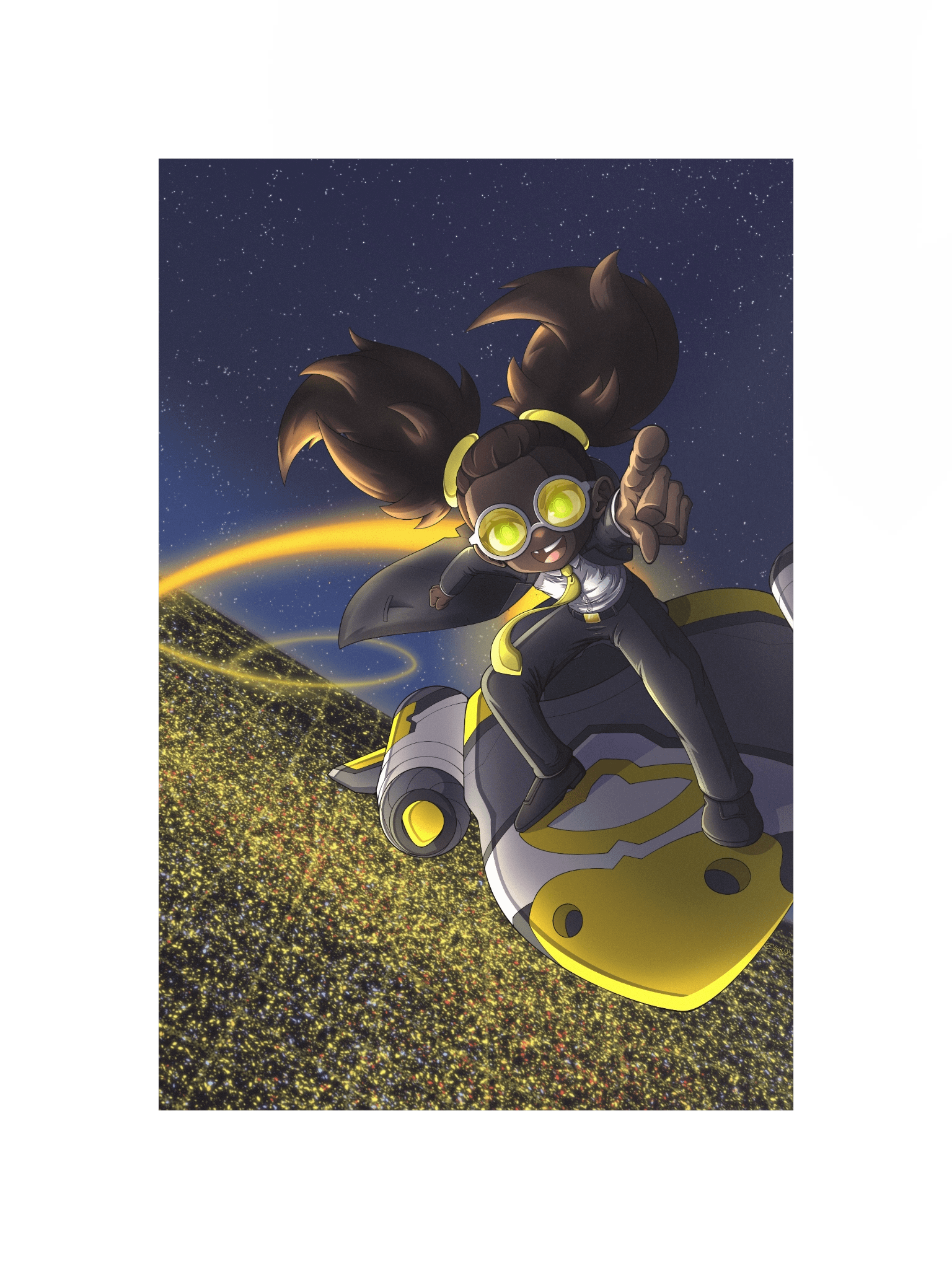 (12" x 18") Night Sky Luna Print product image (4)