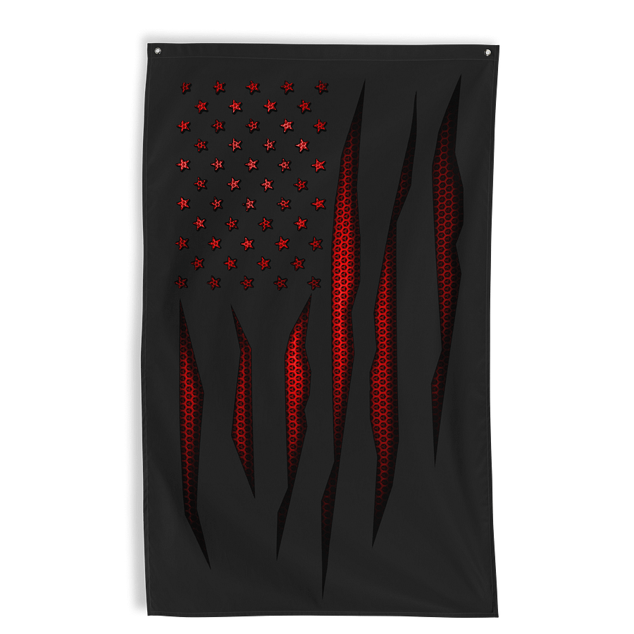 Red Carbon Onyx Wall Flag product image (1)