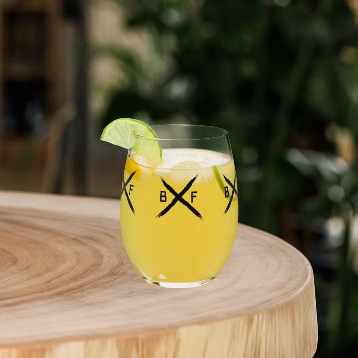 Black Flag Dodgeball Club Wine Glass product image (1)