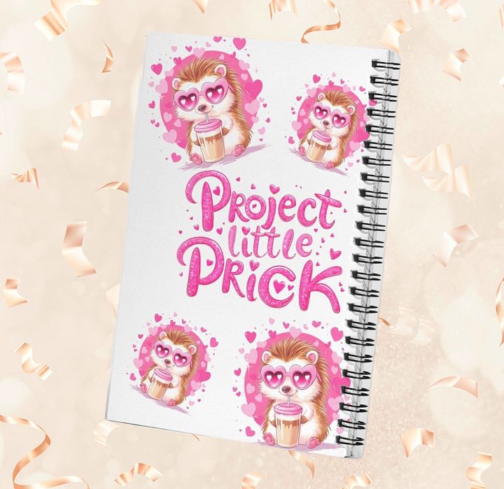 Adorable Hedgehog Heart Spiral Notebook product image (2)