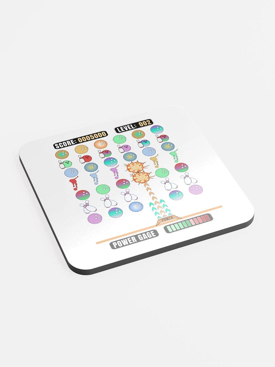 Space Invader Game Bowling Arcade Explosion Cork Coaster product image (3)