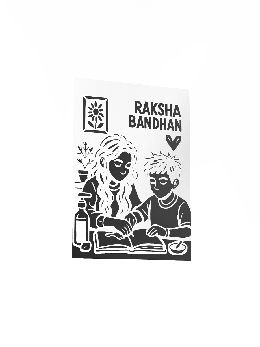 Raksha Bandhan Sister-Brother Collaboration: Vibrant Cultural Art Paper Poster product image (17)