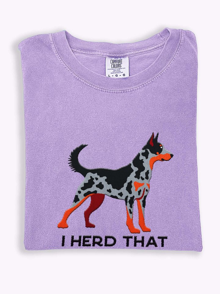I Herd That T-Shirt(Embroidered) of a Beauceron(Harlequin, Cropped Ears) product image (1)