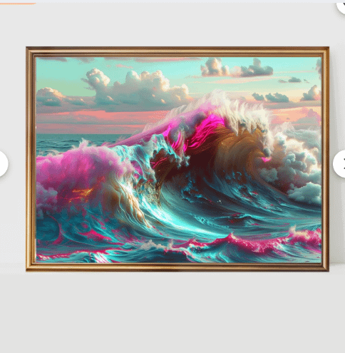 Neon Waves Wall Art product image (5)