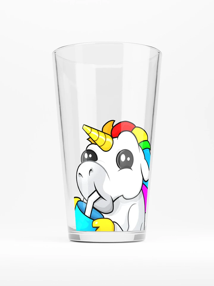 Sipping unicorn pint glass product image (1)
