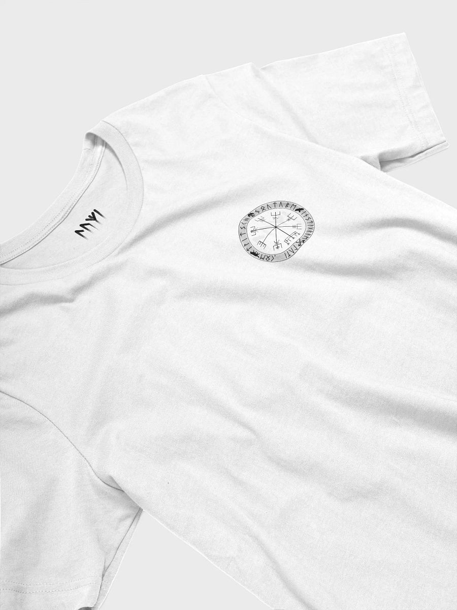 Nordische Runen | Schwarzer Vegvísir | Supersoft T-Shirt product image (3)