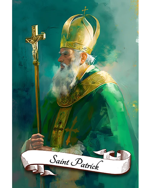 Saint Patrick Apostle Patron Saint of Ireland, Migrants, Engineers Matte Poster product image (1)