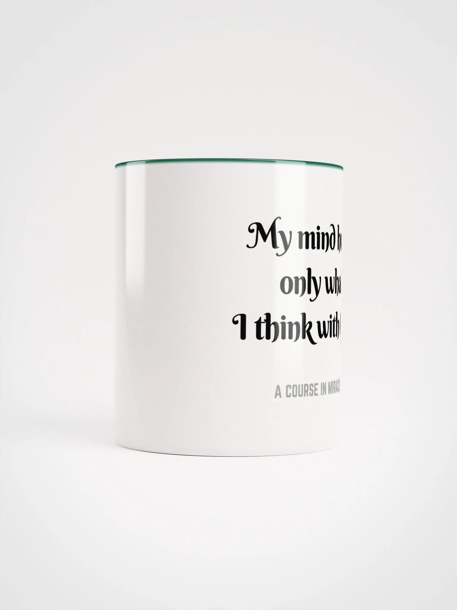 My mind holds only what I think with God - ACIM Inspirational Mug product image (69)
