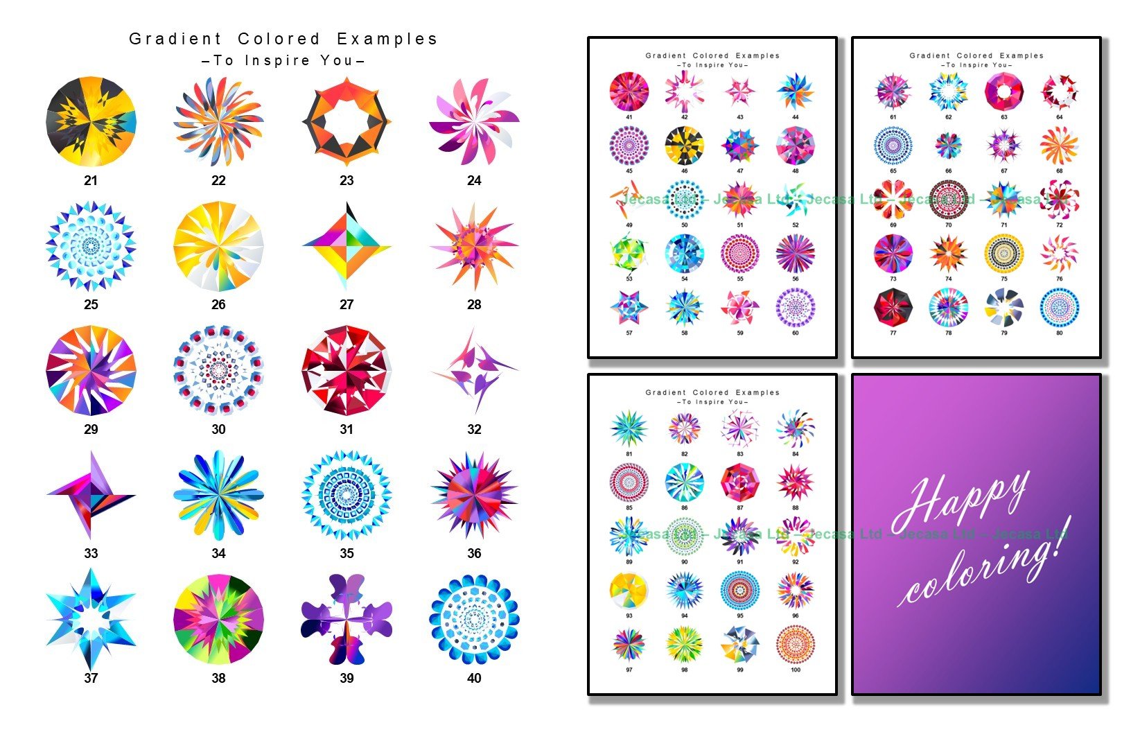 100 Geometric Mandala Coloring Pages | PDF | Digital File | Series GM2025 Vol. 12 product image (2)