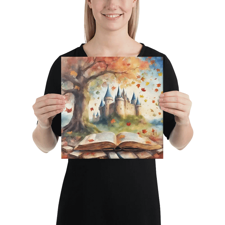 Open Book And Castle Watercolour Wall Art product image (2)