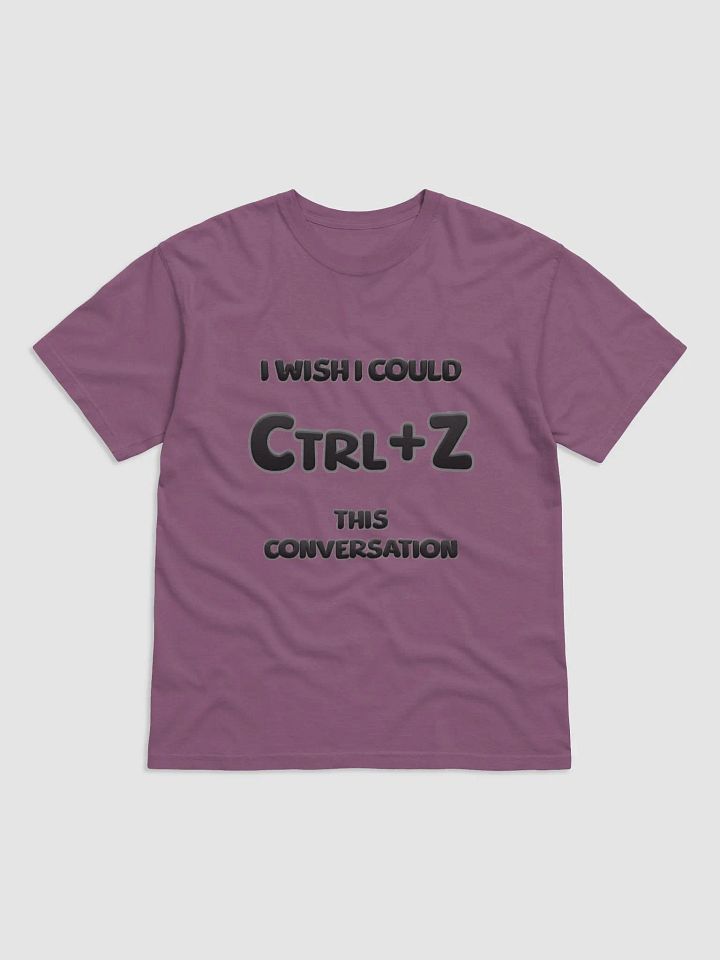 【Ctrl+Z】Black Text Garment-Dyed Heavyweight T-Shirt product image (1)
