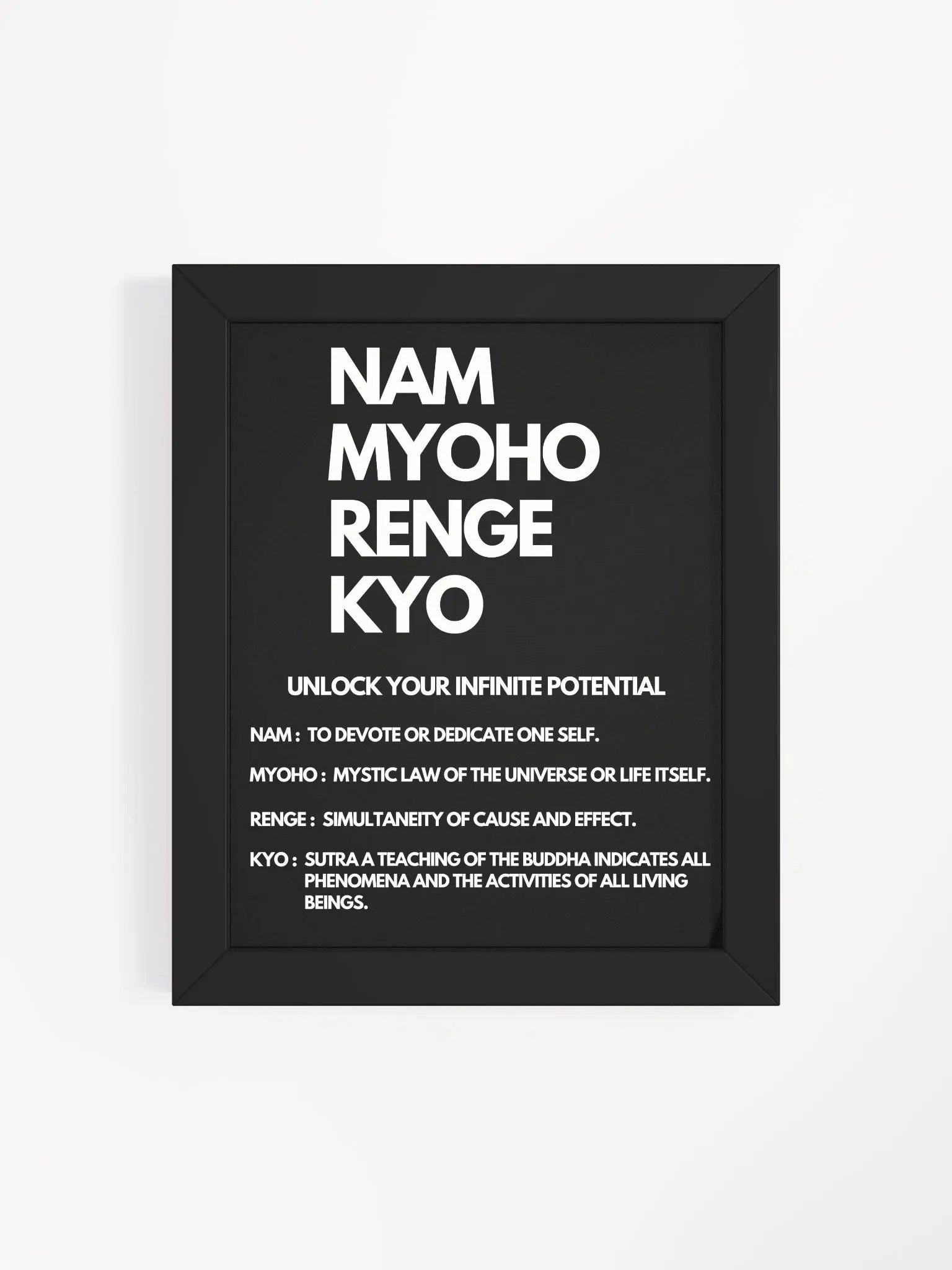 Wall Art Nam-Myoho-Renge-Kyo with Its meaning product image (4)