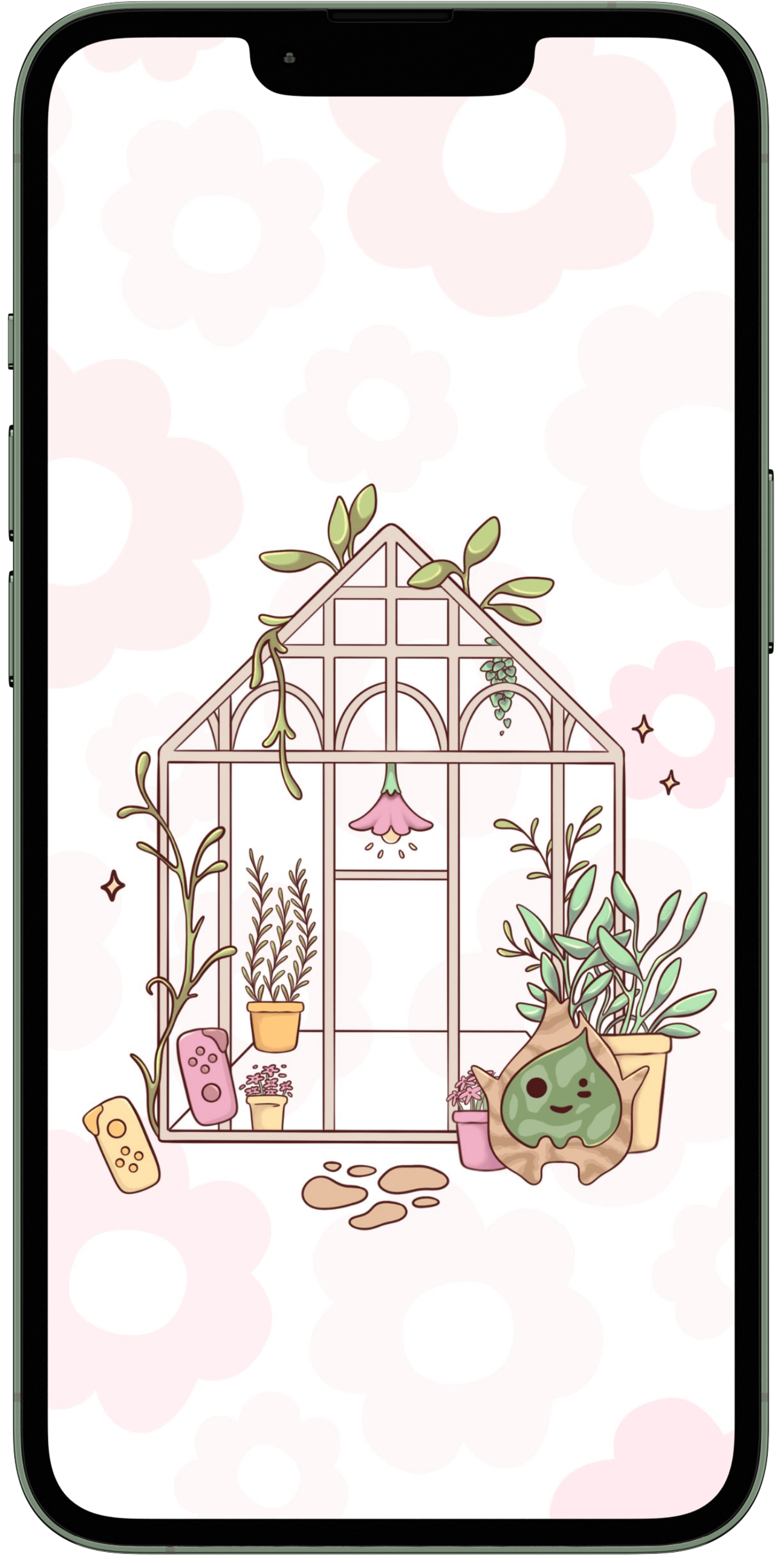 Greenhouse Flower Phone Background product image (1)