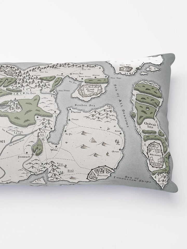 Map of Teren'Vei Throw Pillow product image (2)